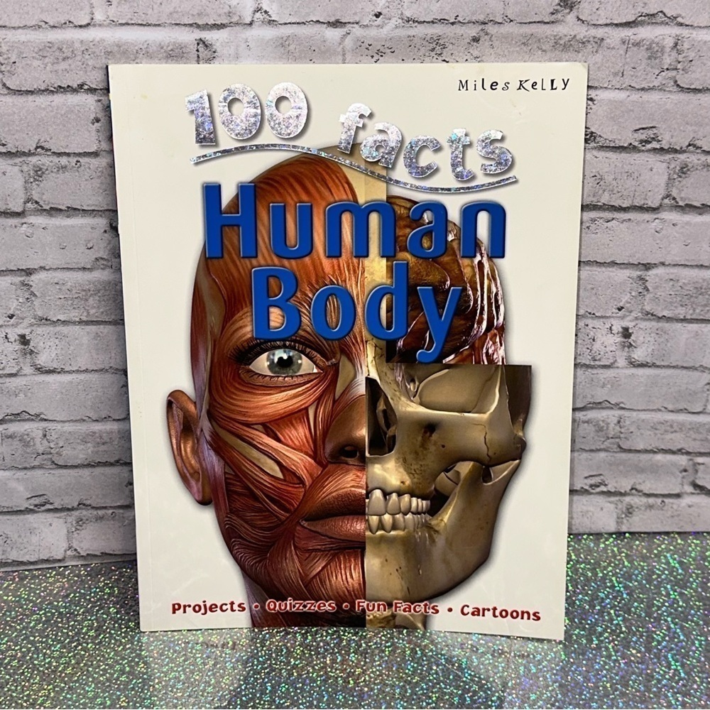 100 Facts HUMAN BODY Book Projects Quizzes Facts Cartoons Miles Kelly Publishing